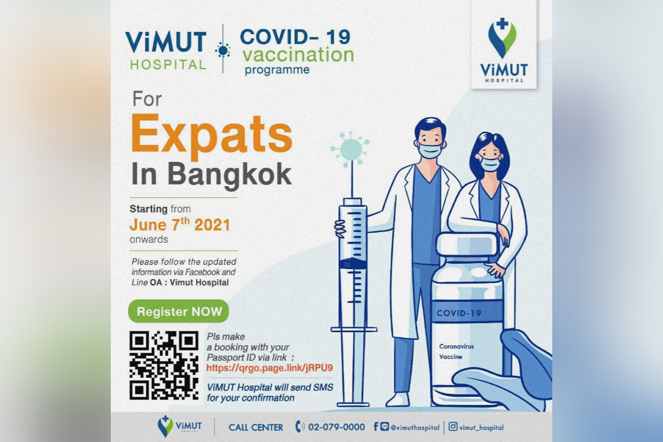 Foreigners In Thailand Eligible To Register For Vaccination
